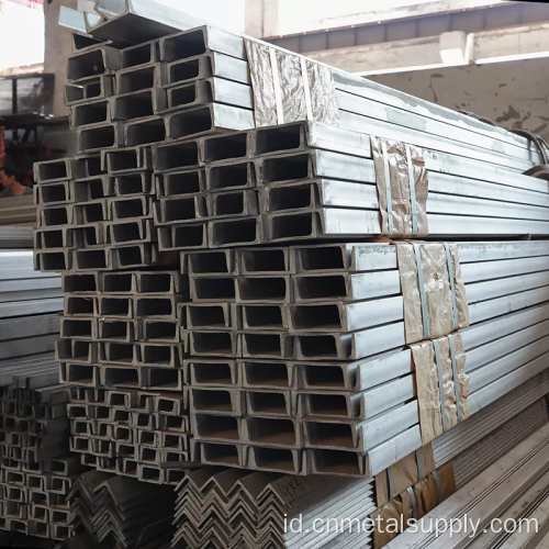 SS400 Baja Saluran Struktural Karbon Hot-Gulung